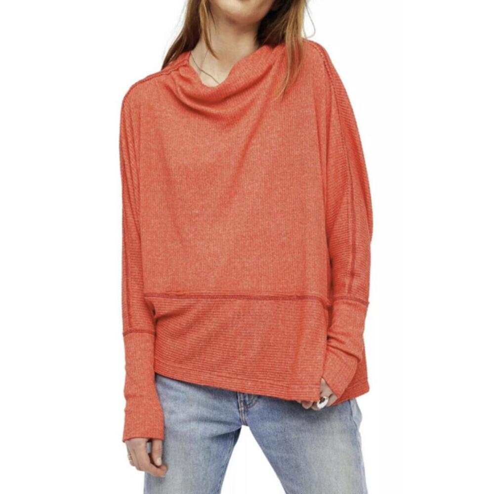 We The Free Red People Londontown Thermal Ribbed Tunic Top - Size - Small